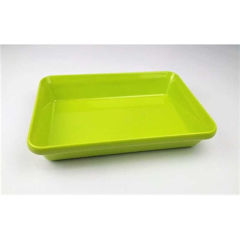 Блюдо для викладки продуктів з меламіну (300x190x55 мм). зелене