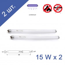Комплект ламп інсектицидних F15T8BL для знищення комах 2x15W
